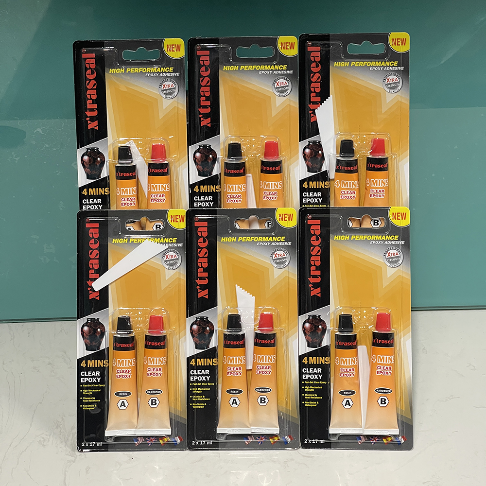 Keo Epoxy X’traseal 4 Minutes Clear 17ml x 2