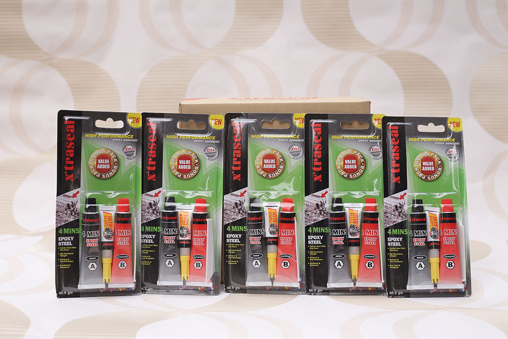 Keo dán Epoxy X’traseal 4 Minutes Steel 17ml x 2