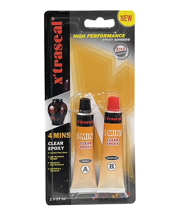 Keo Epoxy X’traseal 4 Minutes Clear 17ml x 2