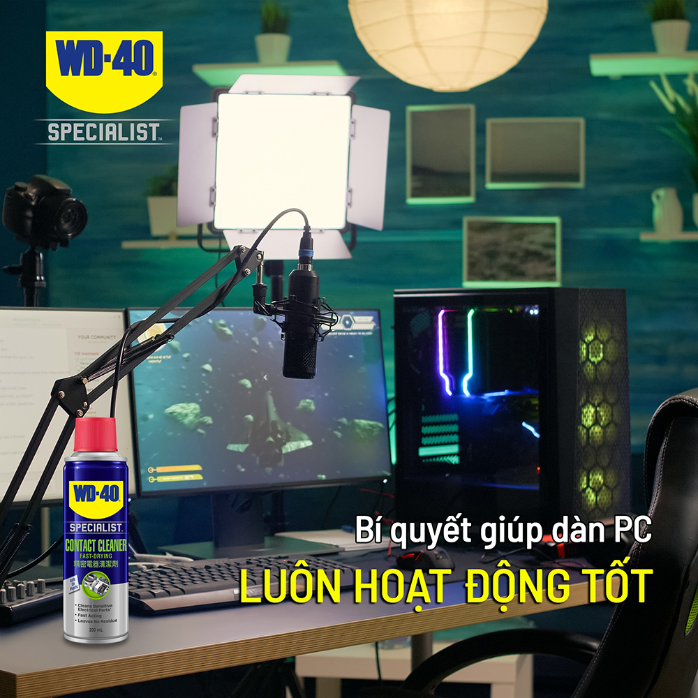 Chất làm sạch bề mặt khô nhanh WD-40 Fast Drying Contact Cleaner 360ml