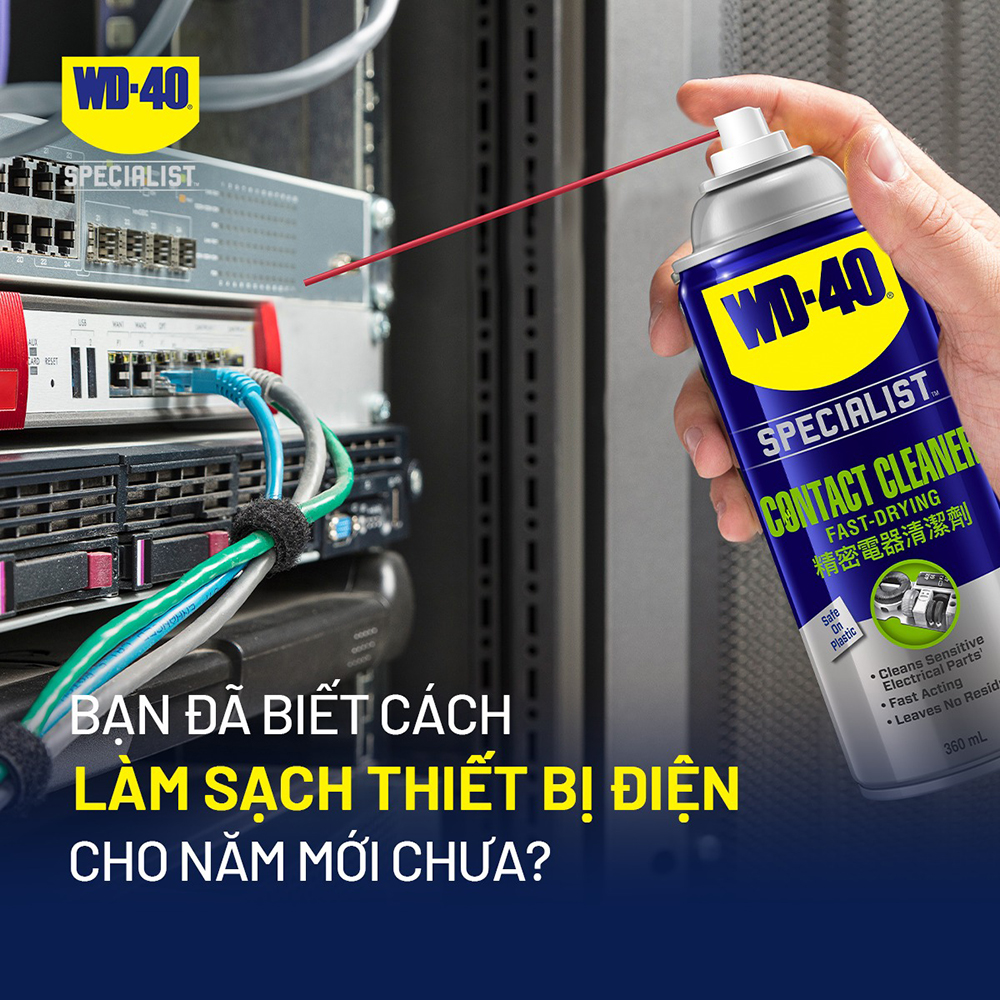 Chất làm sạch bề mặt khô nhanh WD-40 Fast Drying Contact Cleaner 360ml