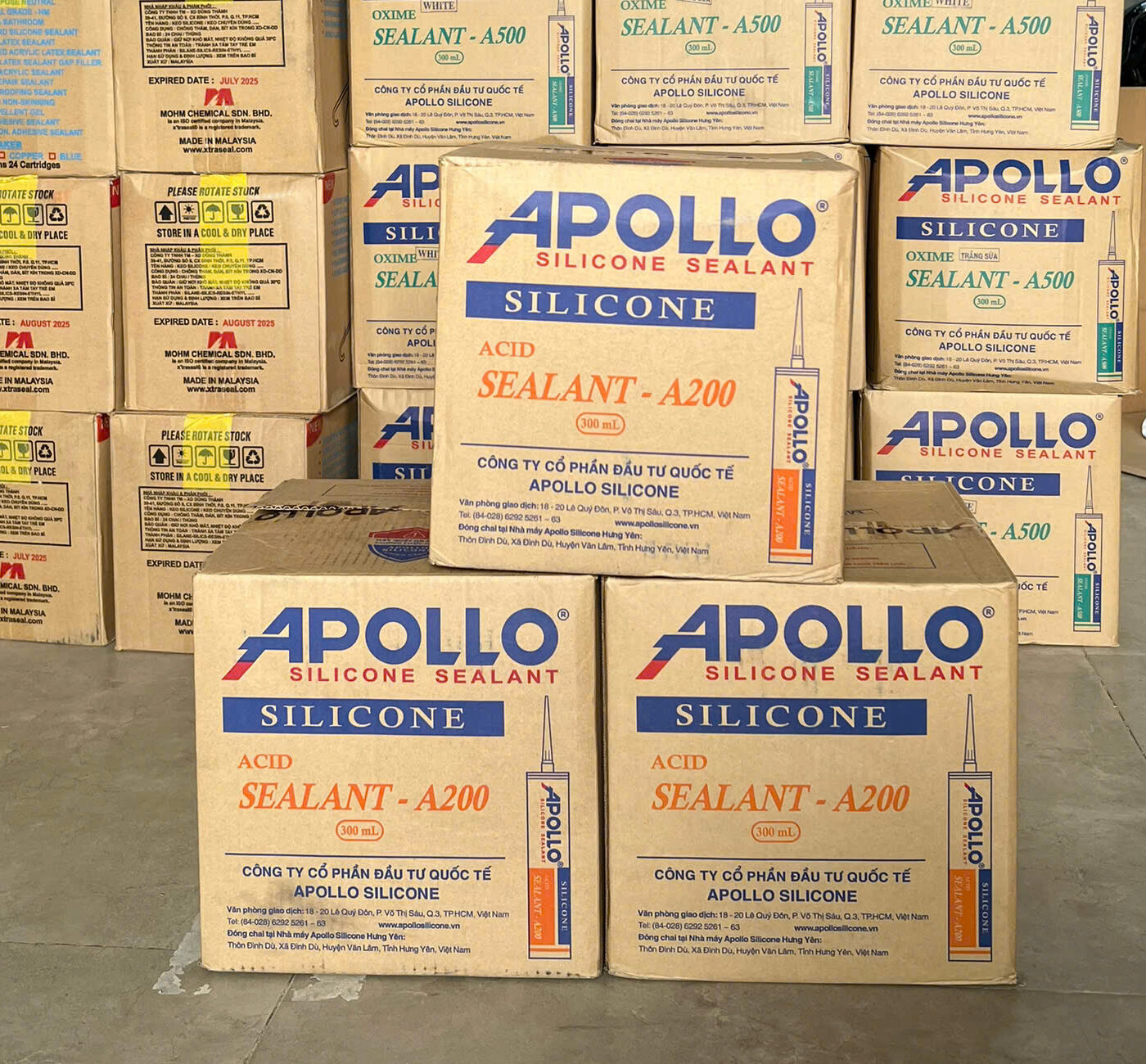 Keo Silicone Axit Apollo A200 300ml