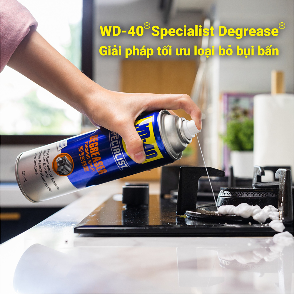 Tẩy dầu mỡ WD-40 Degreaser Foaming Spray