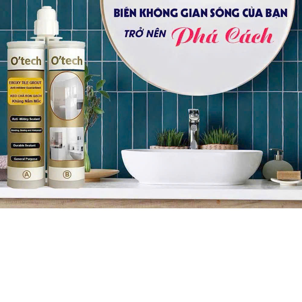Keo Chà Ron Gạch O’tech Epoxy 400ml – Giải Pháp Chống Thấm, Chống Mốc Hiệu Quả Cho Mạch Gạch