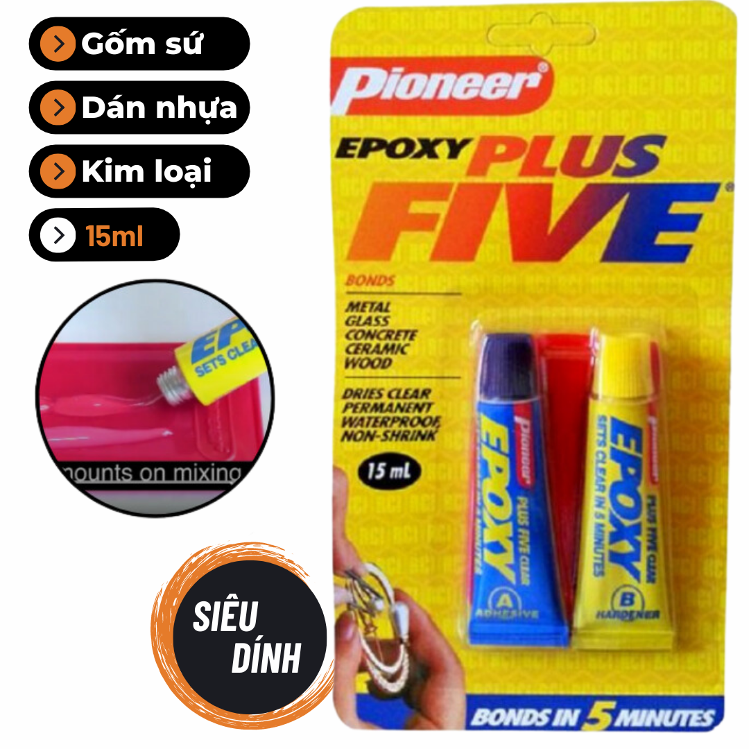 Keo dán nhanh Pioneer Plus Five Minute Epoxy
