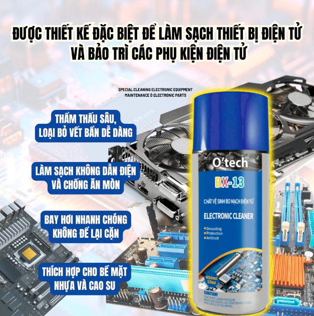 Bình Xịt Vệ Sinh Bo Mạch O’Tech BX-13